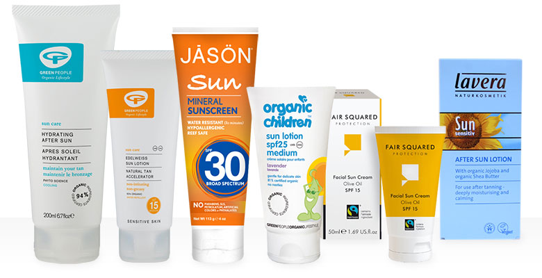 Natural and skin-friendly sun creams and aftersun