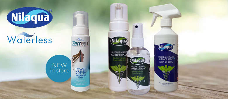 Nilaqua and Zerreau waterless products