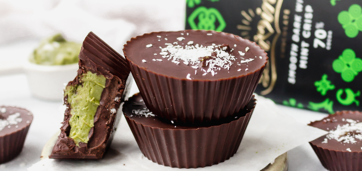 Divine Chocolate’s Minty Matcha Chocolate Nut Butter Cups