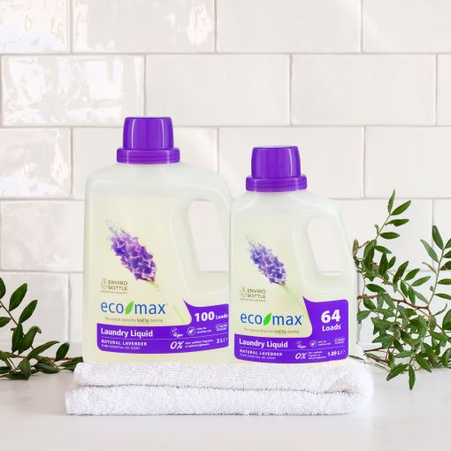 Eco-Max lavender laundry liquid bottle
